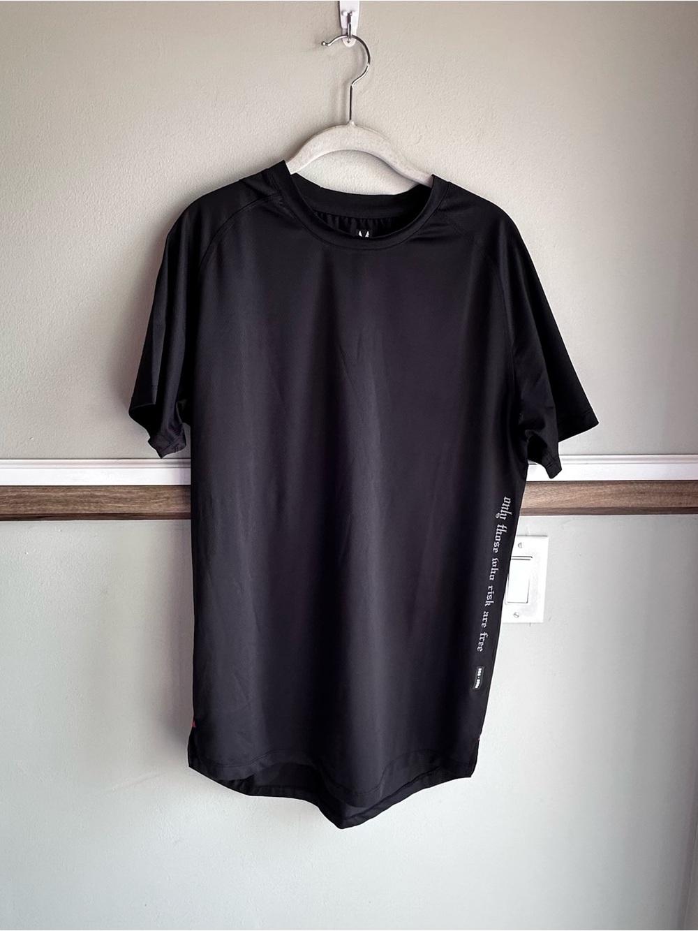ASRV AeroSilver Established Tee DSG-0660 Tech Curved Hem Black